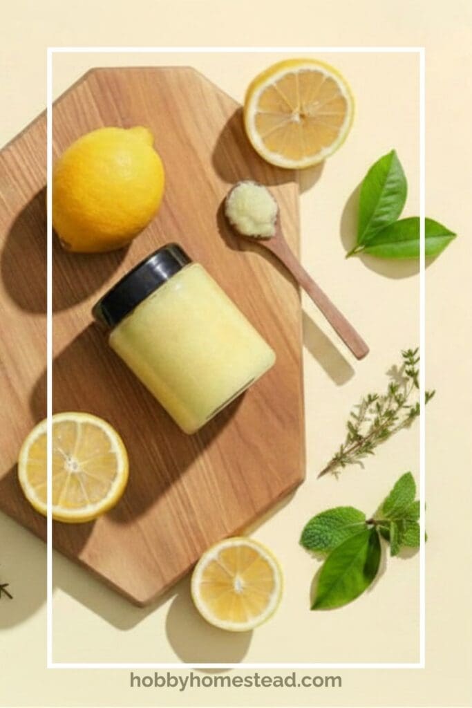 Fresh Homemade Lemon Scrub