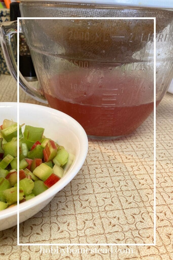 Turning Rhubarb into Simple Syrup