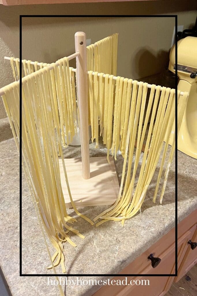 Drying the Pasta on a Rack
