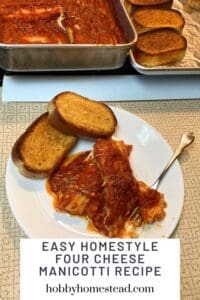 Easy Homestyle Four Cheese Manicotti Recipe