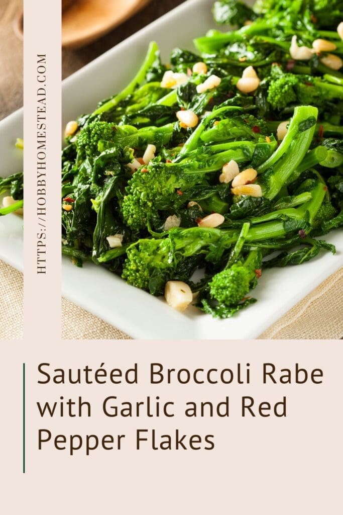 Saut&eacute;ed Broccoli Rabe with Garlic and Red Pepper Flakes